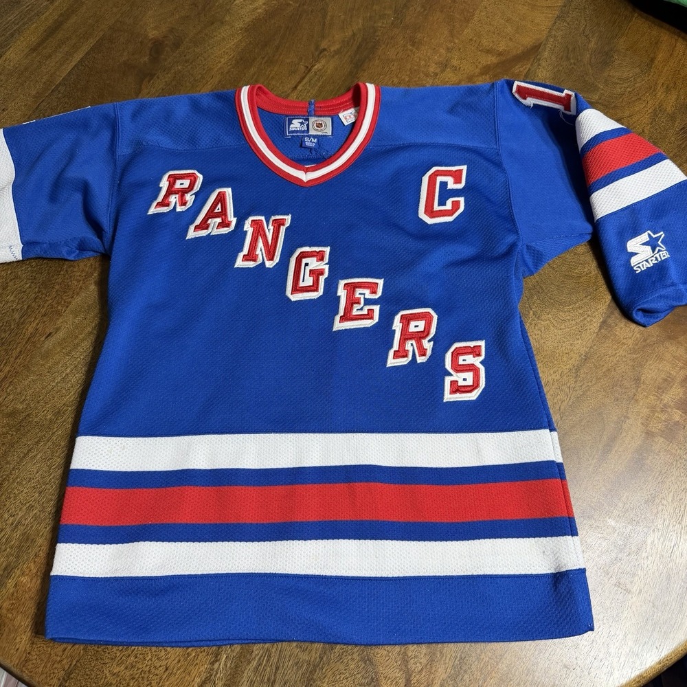 Vintage Starter New York Rangers Mark Messier Jersey Youth Small Kids Stitched